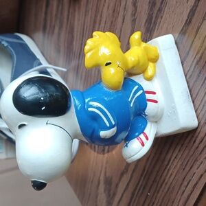 VINTAGE PEANUTS SNOOPY & WOODSTOCK COIN BANK